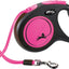 Flexi Rollijn New Classic Neon Tape Zwart / Roze