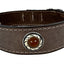 Sazzz Zzzsazzz Halsband Hond Boho Treasure Stone Vintage Leer Bruin