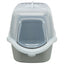 Trixie Kattenbak Vico Open Top Met Kap Lichtgrijs / Wit
