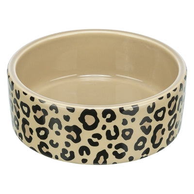 Trixie Voerbak / Drinkbak Leo Kat Keramiek Panterprint Assorti