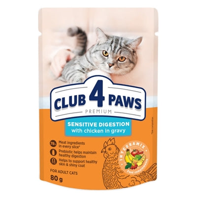 Club 4 Paws Premium Adult Sensitive Digestion Pouch Kip In Saus