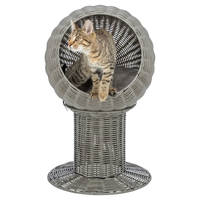Trixie Kattenmand Amalia Rond Polyrattan Grijs